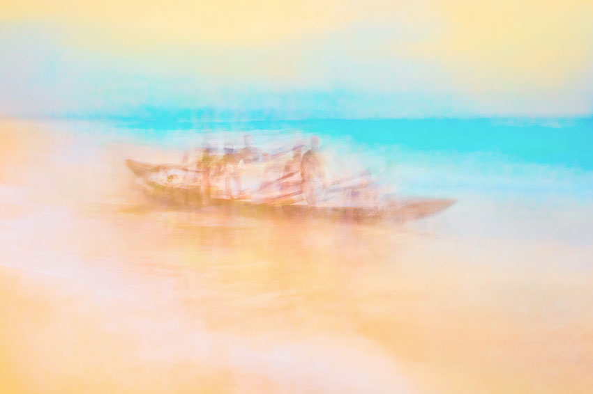 Beautiful peaceful long exposure and colourful beach photography for your wall